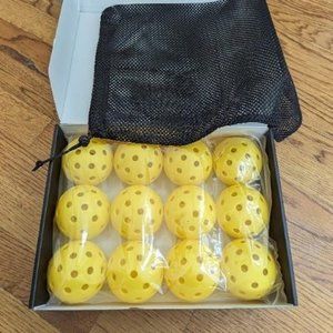 Pickleball Balls, USAPA Approved Pickleballs, 12-Pack 40 Holes Outdoor